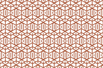 Modern luxury stylish geometric textures with lines seamless patterns. brown object on white background.