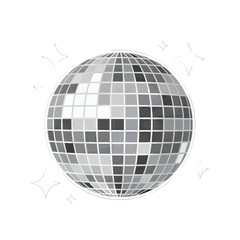 Disco Ball With Sparkles Vector Illustration