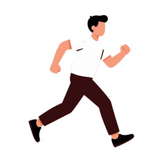 Fototapeta premium Energetic Running Man Vector Illustration