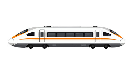 Fototapeta premium High Speed Train Illustration in White and Orange
