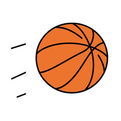 Orange Basketball Vector Illustration