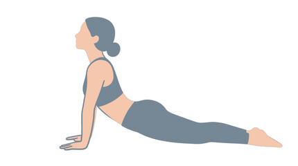 Woman Doing Yoga Pose in Blue Outfit