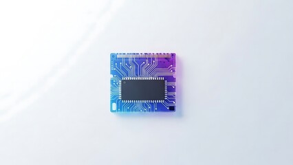 Abstract Microchip Design A Futuristic Look at Semiconductor Technology and Digital Innovation