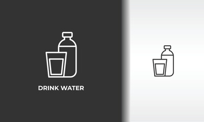 Drink Water Vector, Icon Or Logo Sign Isolated Symbol Illustration