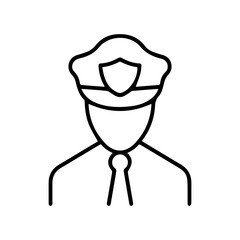 Police officer line icon