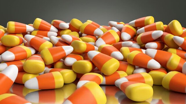 Candy Corn Pile Close Up for Halloween