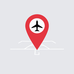 Airport Location Pin Icon Map Marker