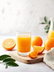 Fresh Orange Juice in a Glass