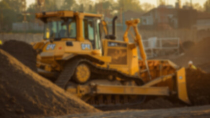 yellow bulldozer at work