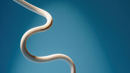 Obraz premium Bungee cord forming a smooth S-curve