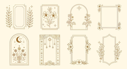 Elegant Floral Frame Collection for Invitations and Decorations.