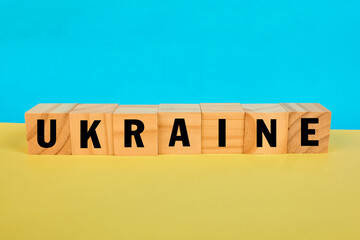 A Ukraine cubes composition symbolizing national identity, international awareness and the collective significance of global unity.
