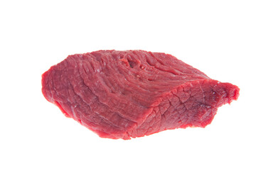 Raw beef on a white background