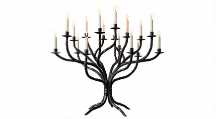 Ornate Iron Tree Candelabra