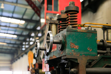 Valves, in mechanical industrial equipment