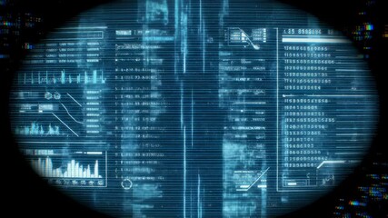 Analyzing Data Streams in Digital Surveillance Display Interface Style - Powered by Adobe