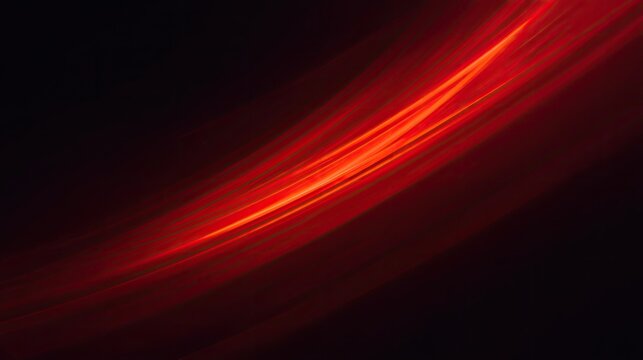Radiant red light streaks dynamically curve across a black background, creating a mesmerizing and energetic abstract composition. - Powered by Adobe