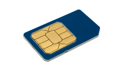 Close up of micro sim card for mobile phone, global connectivity