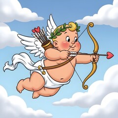 cupid with bow and arrow