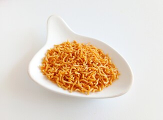 Kremes noodle snacks, dry noodles with delicious and tasty grilled chicken flavors, are liked by children.Old school snack.