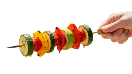 Grilled Vegetable Skewer with Zucchini, Bell Peppers, and Cherry Tomatoes