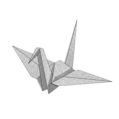 Elegant origami crane design, perfect for modern branding or Asian-inspired projects, use its minimalist beauty for your creative endeavors