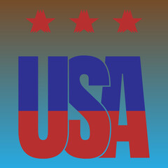 USA Typography Graphic Design
