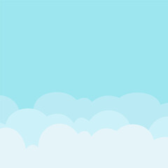 Clouds template design background. Vector background for social media posts, mobile apps, banners design