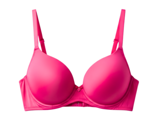 Bright pink push up bra isolated on transparent background
