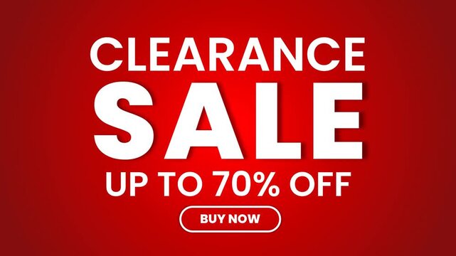 Dynamic Clearance Sale Animation 70% Off with Buy Now Button