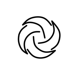 Outline Concentric Spiral Icon