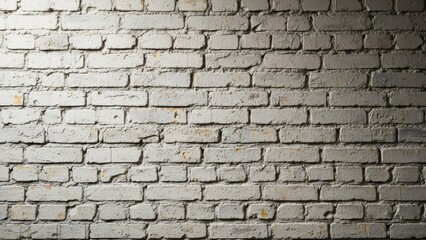 Distressed White Brick Wall Texture with Subtle Lighting Gradient