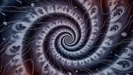 Intriguing hypnotic swirl, abstract design that captivates and draws the viewer in.