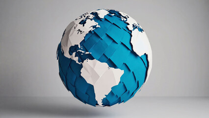 3D paper global illustration.ai 