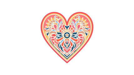 heart with floral ornament