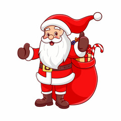 santa claus with gift