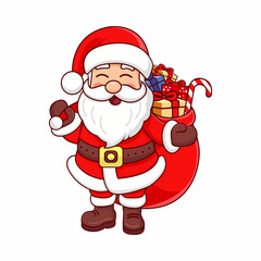 santa claus with gift
