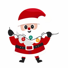 santa claus with gift