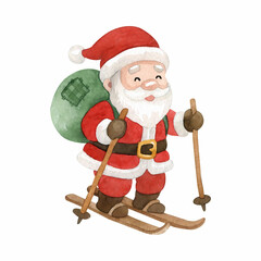 santa claus with gift