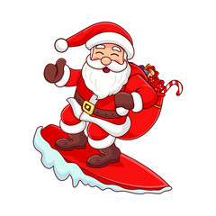 santa claus with gift