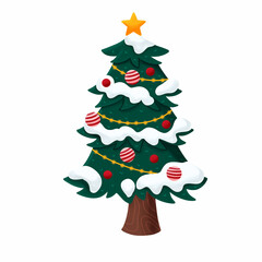 Christmas Tree Vector Illustration