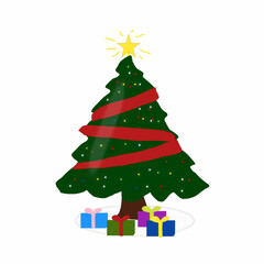 Christmas Tree Vector Illustration