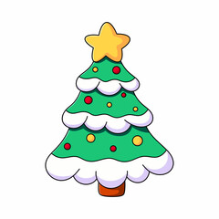 Christmas Tree Vector Illustration