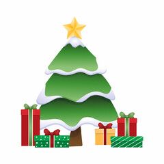 Christmas Tree Vector Illustration