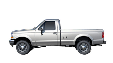Classic silver pickup truck ready for work or play, powerful and reliable