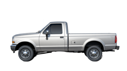 Classic silver pickup truck ready for work or play, powerful and reliable