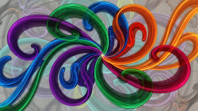 Vibrant swirling rainbow abstract art, a modern and dynamic design for bold and colorful projects - Powered by Adobe