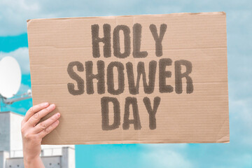 "Holy Shower Day" Mothers receive religious cleansing twenty days after delivery. HOLY. SHOWER. RELIGIOUS. CLEANSING. DELIVERY.