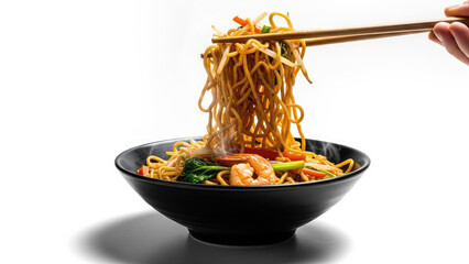 Delicious Asian Noodles with Shrimp and Vegetables 9.