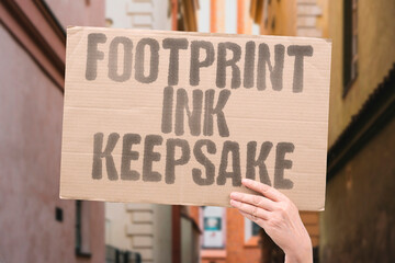 "Footprint Ink Keepsake" Hospitals capture tiny impressions creating memorable identity records. HOSPITAL. FOOTPRINT. INK. KEEPSAKE. IDENTITY.